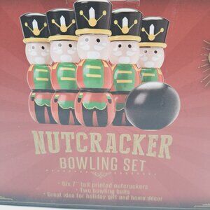 Christmas Holiday Nutcracker Bowling Set 7" Tall Nutcrackers & 2 Bowling Balls